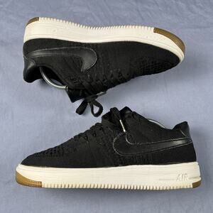 Nike Air Force 1 Ultra Flyknit Men’s Size 9.5 Black Casual Sneakers 817419-004